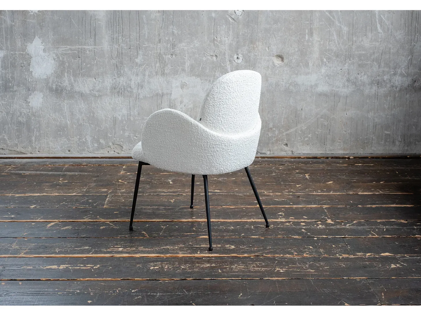 Silla - blanco crema tela tejida - DEON