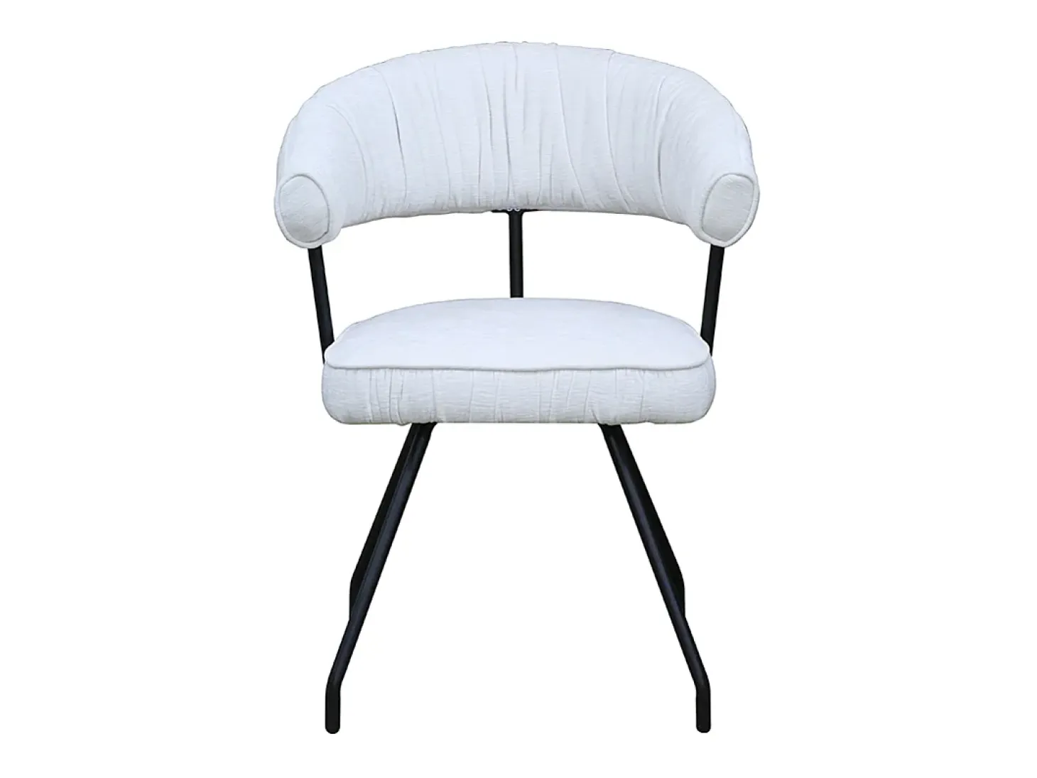 Silla - blanco crema tela tejida - RUNA