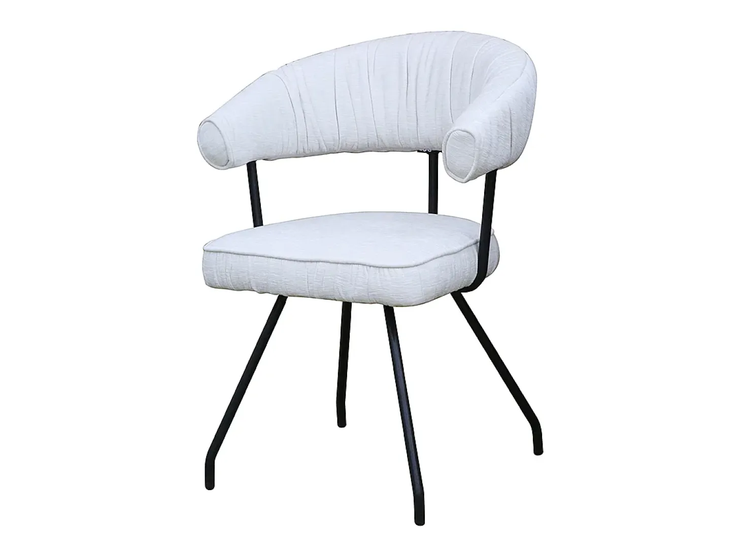 Silla - blanco crema tela tejida - RUNA