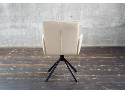 Silla - blanco crema terciopelo - KYRA