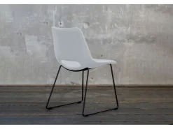 silla - blanco cuero sintético - ASCO
