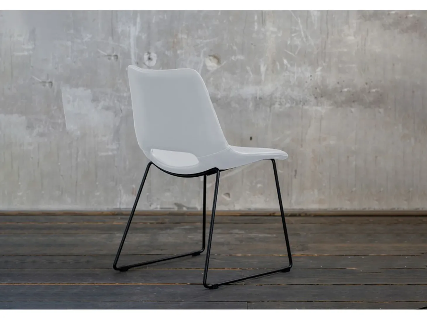 silla - blanco cuero sintético - ASCO