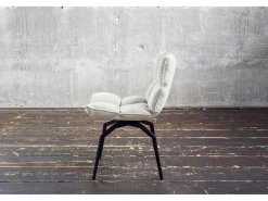 Silla - blanco tela tejida - BARO