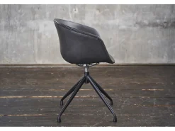 Silla - Gris cuero sintético - DANI