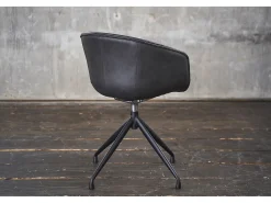Silla - Gris cuero sintético - DANI