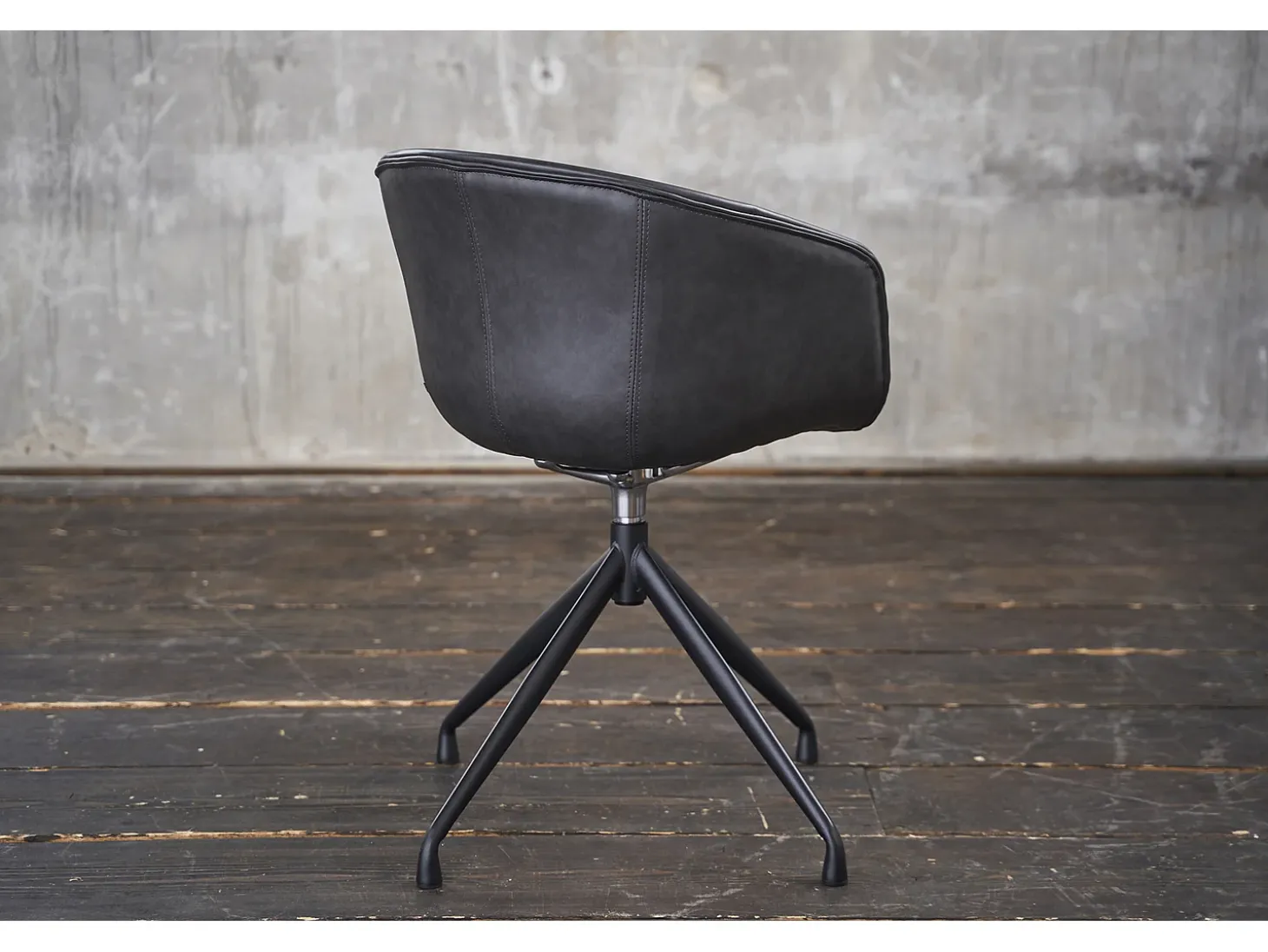 Silla - Gris cuero sintético - DANI