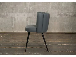 silla - Gris cuero sintético - JADA