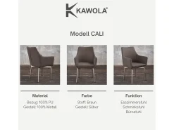 Silla - Gris microfibra - CALI