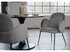 Silla - Gris terciopelo - DEON
