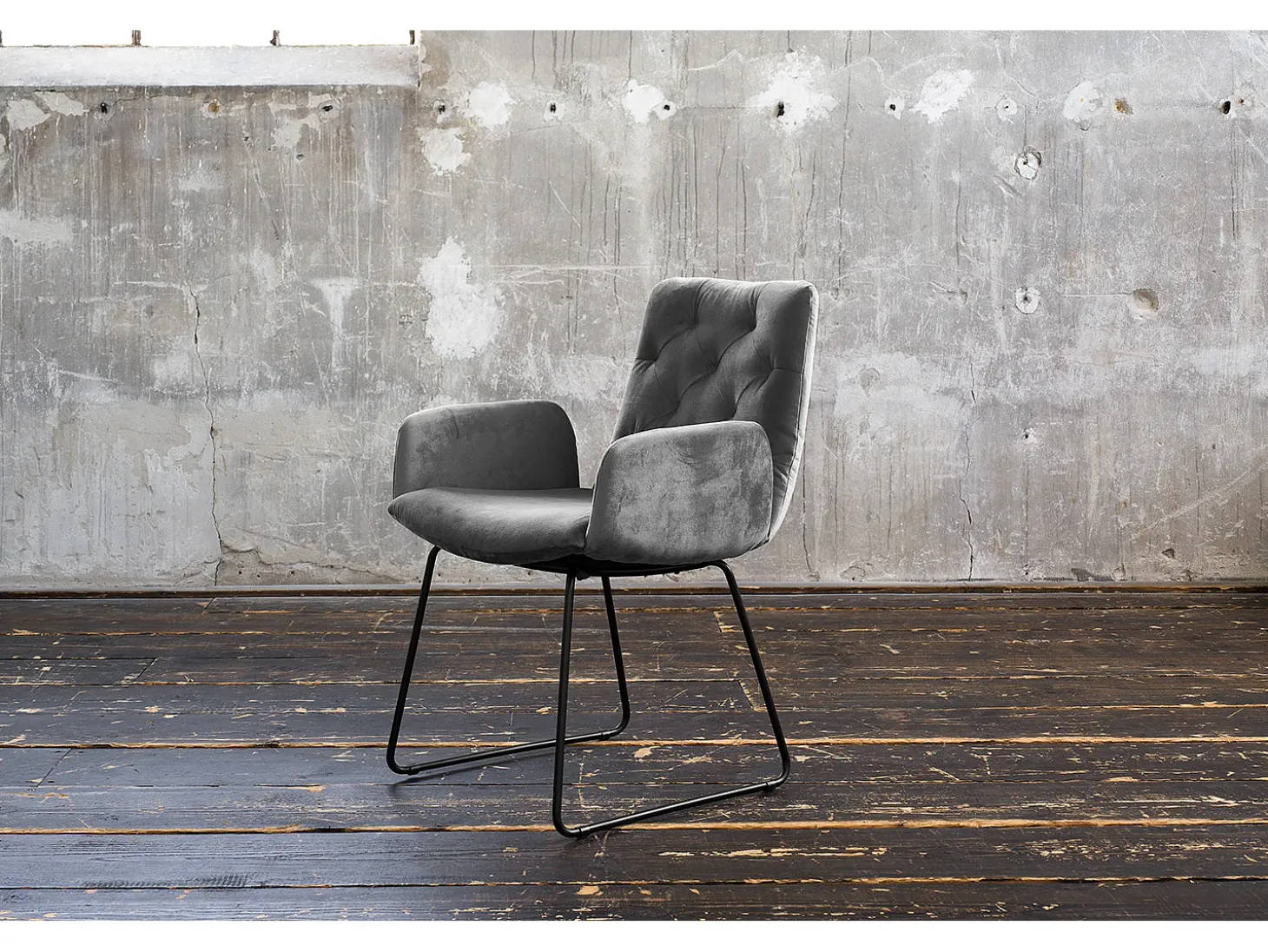 Silla - Gris terciopelo - NEW CHARME