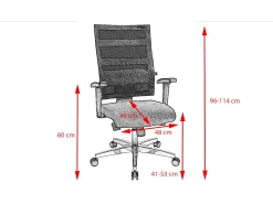 Silla - Negro plástico - 64 x 64 cm - TORO