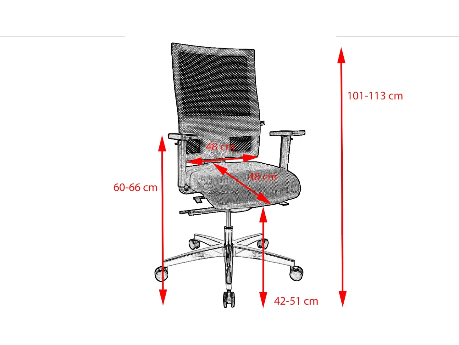 silla - Negro plástico - 70 x 70 cm - TOBI