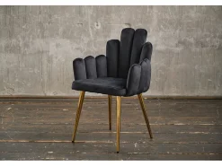 Silla - Negro terciopelo - FREJA