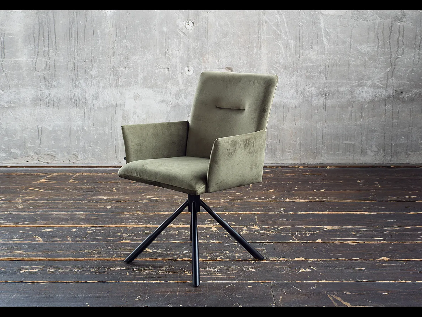 Silla - verde oscuro terciopelo - KYRA