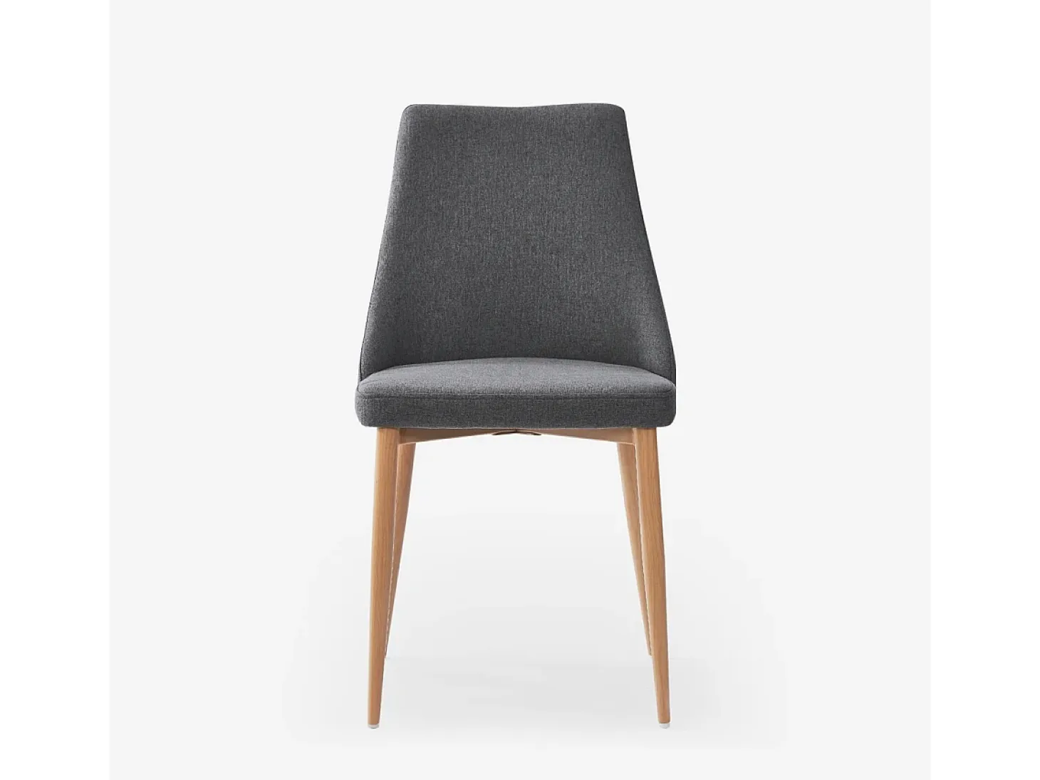 Silla acolchada moderna de tela para salón-comedor y cocina Sirka - Gris Oscuro
