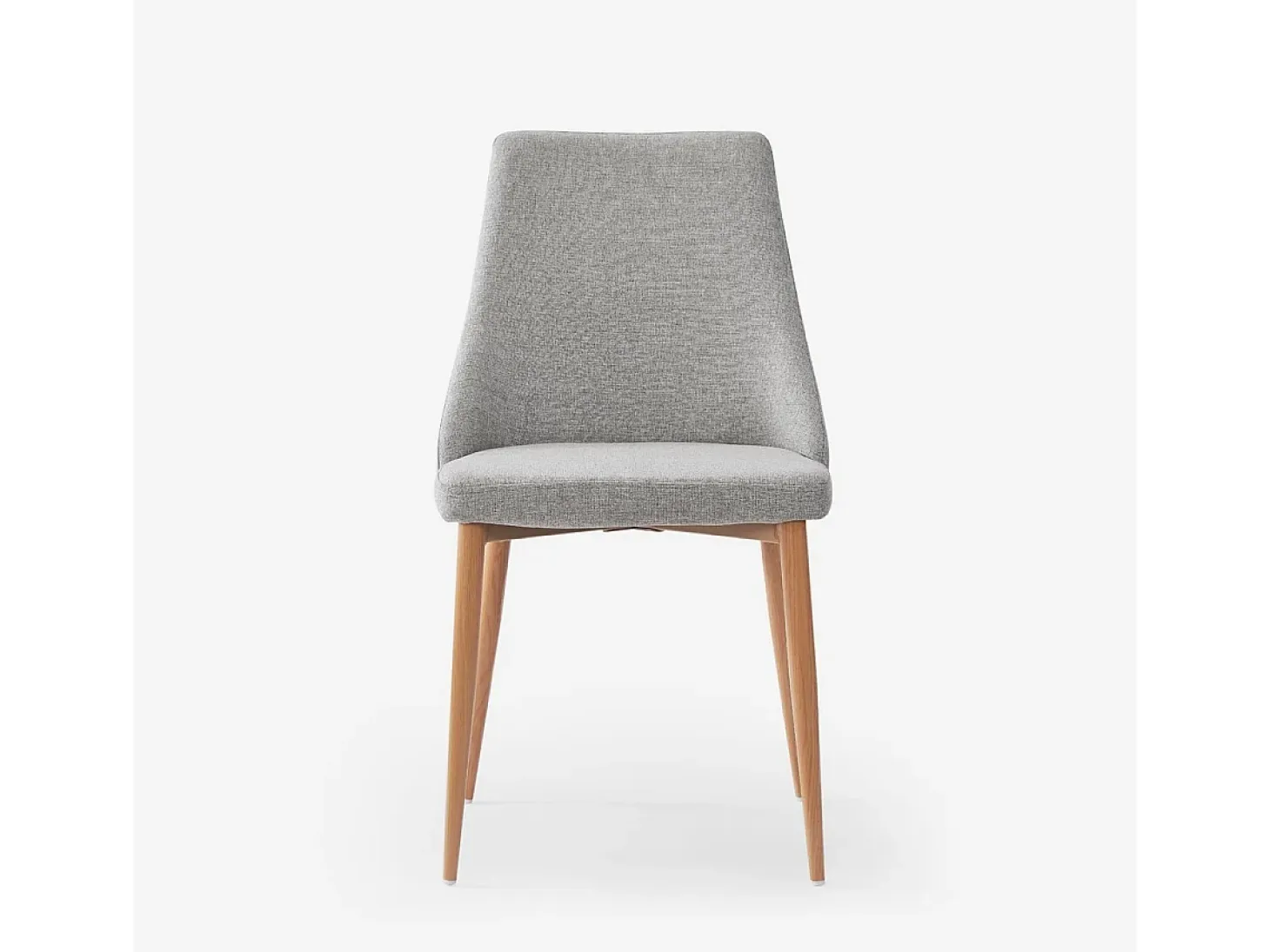 Silla acolchada moderna de tela para salón-comedor y cocina Sirka - Gris claro