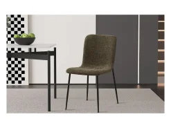 Silla 'ALICE' Bouclé Verde, dimensiones H81.5 x L42 x P57, ideal para tu cocina o comedor.