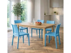 Silla Altea en plástico azul, modelo confort
