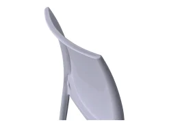 Silla Altea en plástico gris claro, modelo confort