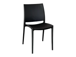 Silla Altea en plástico negro, modelo confort