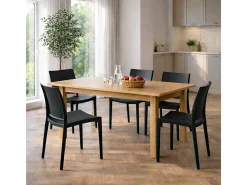 Silla Altea en plástico negro, modelo confort