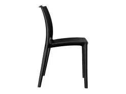 Silla Altea en plástico negro, modelo confort