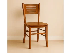 Silla Amelia de madera de cerezo con asiento de madera maciza x 2