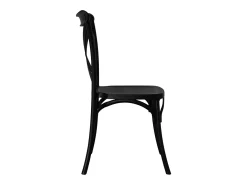 Silla apilable Sprint de plástico polipropileno negro en forma de cruz