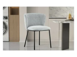 Silla 'ARTHUS' Tela Gris claro, dimensiones H76 x L52 x P54, ideal para tu cocina o comedor.