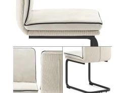 Silla basculante beige 49x63.5x95.5 eleganza