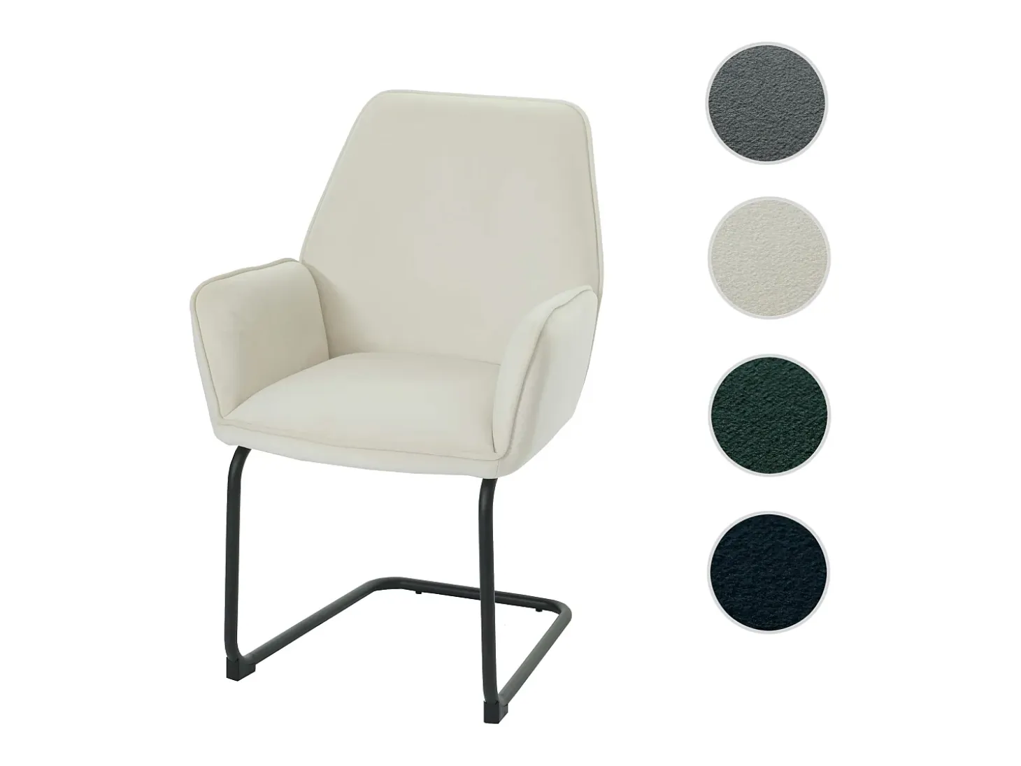 Silla basculante MCW-G67, crema-beige