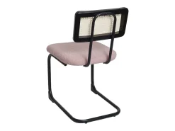 Silla basculante MCW-K88 (juego de 2), Tela/Textil rosa