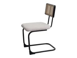 Silla basculante MCW-K88 (juego de 2), tela/textil blanco