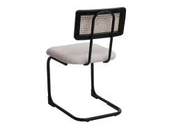 Silla basculante MCW-K88 (juego de 2), tela/textil blanco
