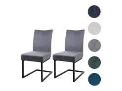 Silla basculante MCW-L15 (juego de 2), gris oscuro