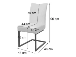Silla basculante MCW-L15 (juego de 2), azul turquesa