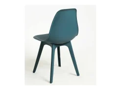 Silla Brink de polipropileno azul pato - Juego de 2