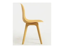 Silla Brink de polipropileno amarillo - Juego de 2