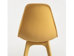 Silla Brink de polipropileno amarillo - Juego de 2