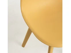 Silla Brink de polipropileno amarillo - Juego de 2