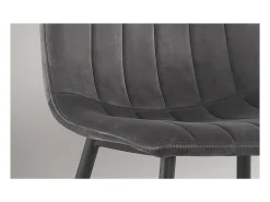 Silla BRUCE Terciopelo Gris, dimensiones: H86 x L45 x P55 cm, ideal para un comedor de diseño moderno.