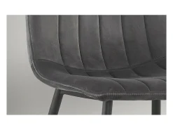 Silla BRUCE Terciopelo Gris, dimensiones: H86 x L45 x P55 cm, ideal para un comedor de diseño moderno.