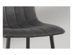 Silla BRUCE Terciopelo Gris, dimensiones: H86 x L45 x P55 cm, ideal para un comedor de diseño moderno.