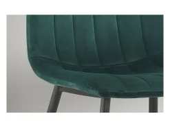 Silla BRUCE Terciopelo Verde, dimensiones: H86 x L45 x P55 cm, ideal para un comedor moderno y de diseño.