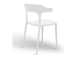 Silla California en plástico blanco apilable modelo confort