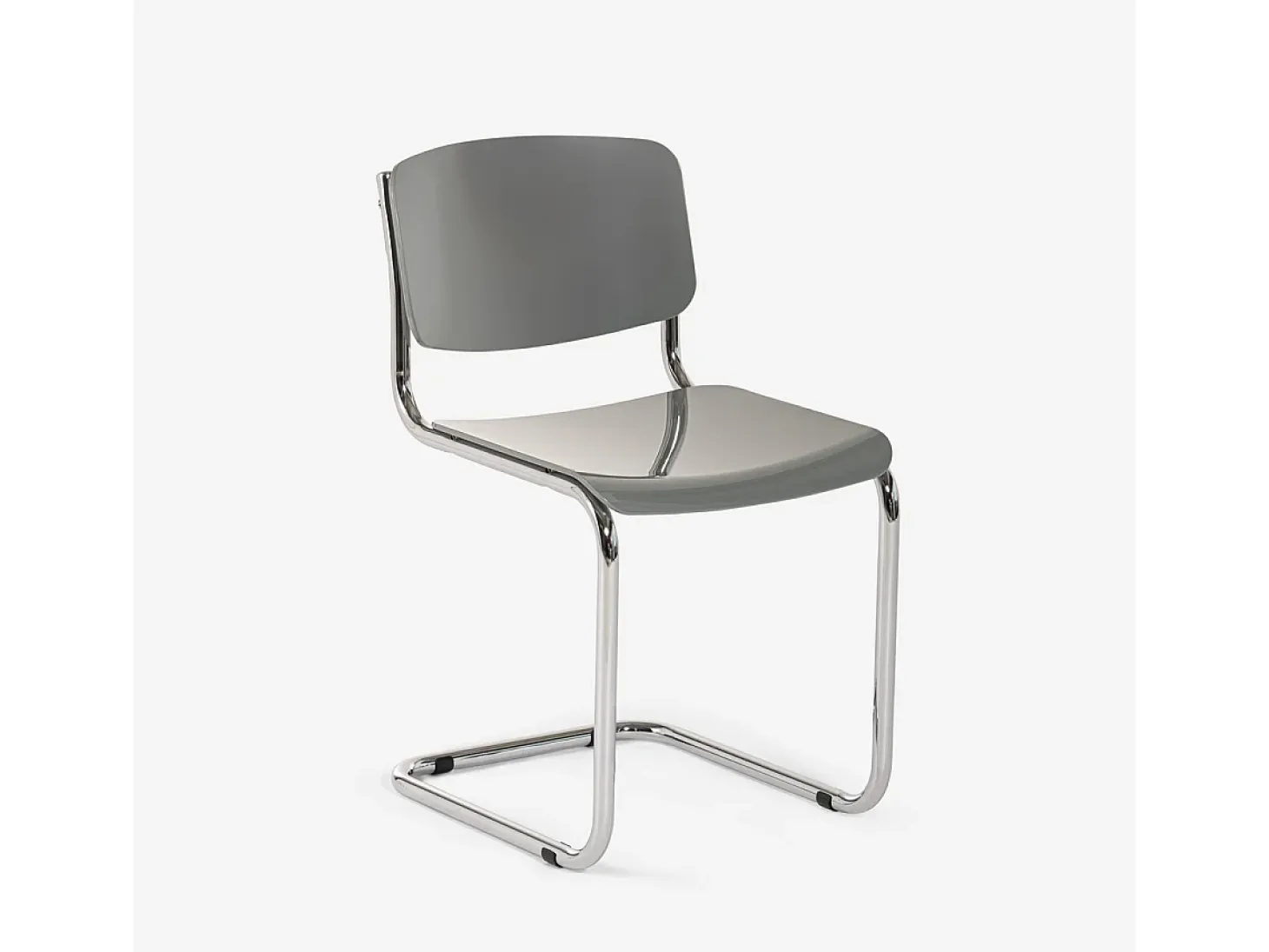 Silla cantilever para comedor, reuniones, oficina de diseño moderno Erys Light - Gris