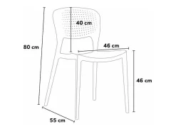 Silla cocina bar polipropileno apilable exterior interior Garden Giulietta - Verde