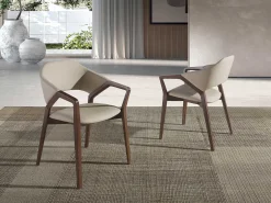 Silla comedor estructura nogal 4068 ANGEL CERDA