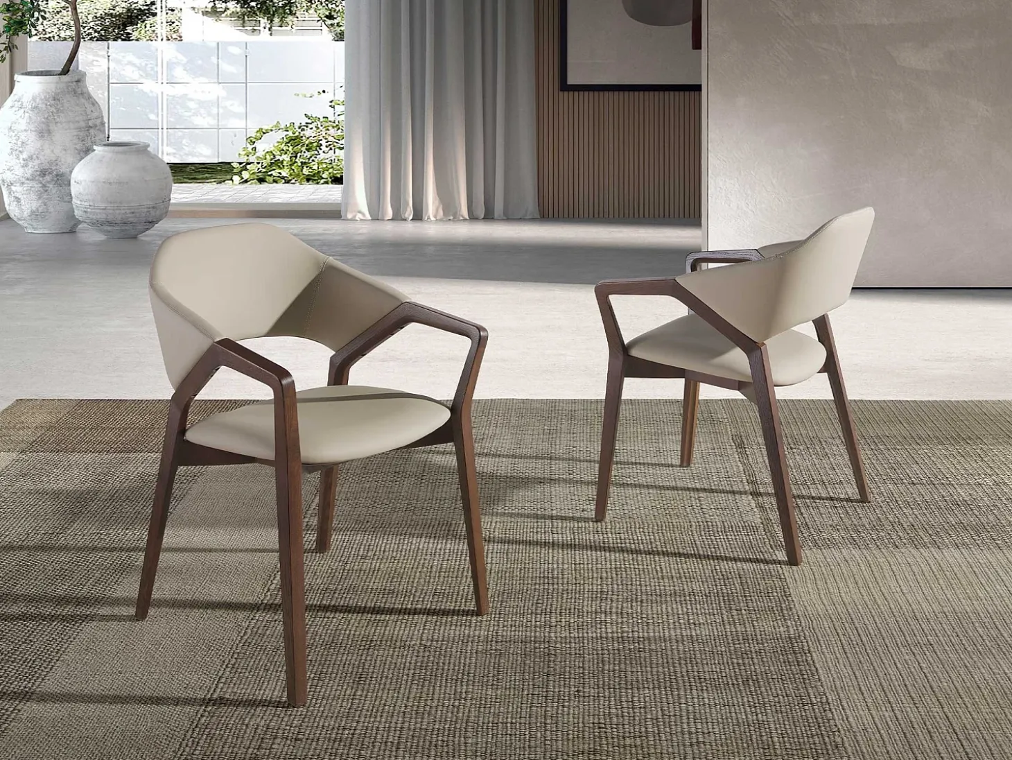 Silla comedor estructura nogal 4068 ANGEL CERDA