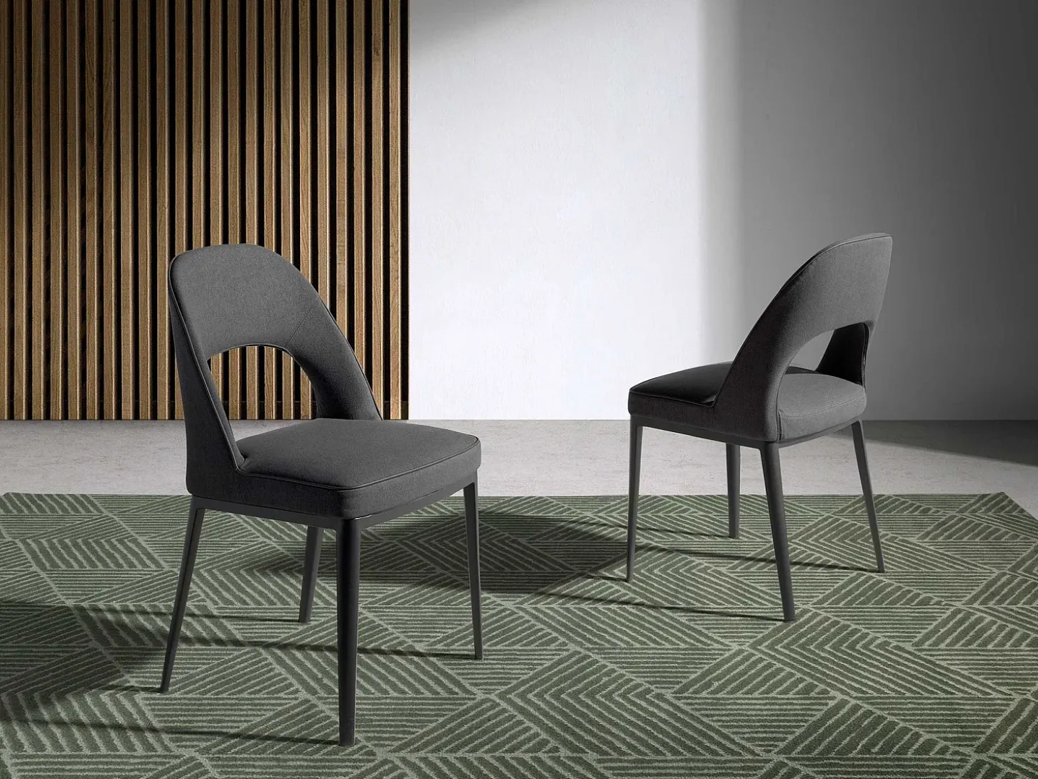 Silla comedor patas acero negro 4023 ANGEL CERDA